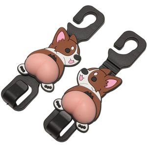 2 Stks/set Universele Auto Cartoon Dieren Hangers Auto Seat Hoofdsteun Mount Opslag Haken Rugleuning Haken Auto Accessoires