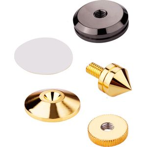 4 stks/set Speaker Spike Stand Voeten Kegel Basis Pads Stick-on Draaitafel Subwoofer CD Audio Versterker met Dubbele- klevende