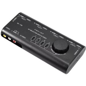 Audio En Video Switcher Vier-In, Een-Out, twee-weg Composiet Video Av Switcher 4-Way Auto Audio Video Av Rca Switcher