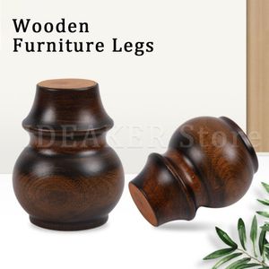 1/4Pcs Massief Houten Meubels Benen Ronde Kalebas Mid-Eeuw Moderne Sofabed Fauteuil Fauteuil Dresser Kabinet tv Stand Voet 10Cm