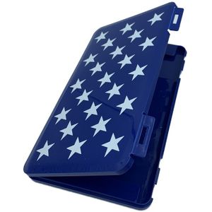 Blauw/Wit 19X11X2 Cm Stofdicht Masker Draagbare Geval Voor Wegwerp Gezichtsmaskers Disposable Masker organizer Box