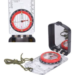 Lichtgevende Kompas Met Spiegel Led Licht Duurzaam Anti-Shock Stabiele Waterdichte Wandelen Klimmen Multifunctionele Kompas