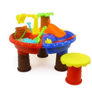 1Set Kinderen Strand Water Tafel Zand Spelen Speelgoed Set Baby Zandbak Baggeren Gereedschappen Strand Tafel Play Zandbak Voor Kinderen kids