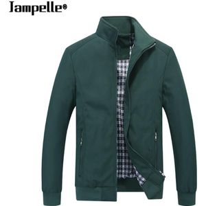 Casual Stand-up Collar Jacket Spring Autumn Men Warm Slim Fit Outerwear Long Sleeved Zipper Type Male Formal Coat