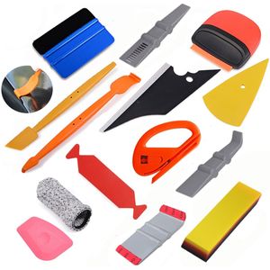 FOSHIO Koolstofvezel Film Vinyl Wrap Auto Accessoires Tool Kit Magneet Zuigmond Schoon Schraper Sticker Cutter Window Tinting Gereedschap