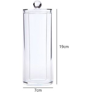 Make Wattenschijfje Organizer Badkamer Opbergdoos Voor Wattenstaafjes Cosmetica Sieraden Make Remover Pad Container Met Bamboe Deksel