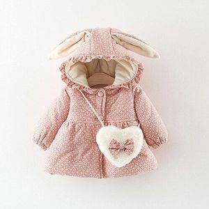 Pasgeboren Baby Meisje Kleding Bloemen Hooded Katoen Gewatteerde Jas Bovenkleding Voor 1 Jaar Baby Verjaardag Kleding Meisjes Outfits jas