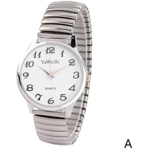 Vrouwen Horloge Analoge Quartz Dress Roestvrij Stalen Band Klok Band Horloge Elastische Telescopische Dames Mode N3I4