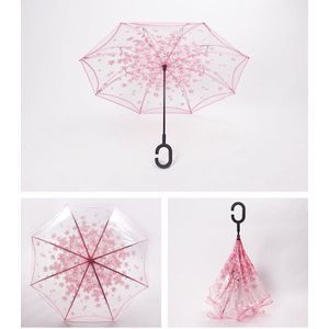 Omgekeerde Paraplu Dubbele Laag Parasol Vrouwen Regen Reverse Paraplu Mannelijke Guarda Chuva Invertido Paraguas Parapluie Winddicht