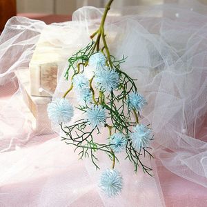 Kunstmatige Thistle Bloemen Faux Plastic Fall Planten Glitch Sprays Middelpunt Decor Bruiloft Valentijnsdag Woondecoratie
