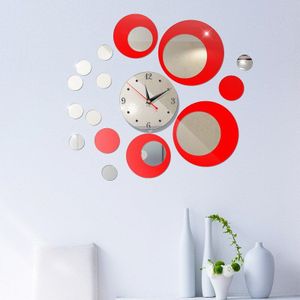 Acryl Grote Wandklok Quartz Horloge Diy Cafe Klokken 3D Muurstickers Woonkamer Decoratie Europa Stijl Moderne decor