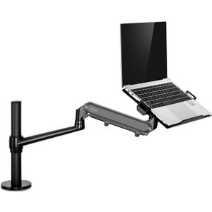Neomounts DS70-750BL2 Dubbele Monitorbeugel op paal zwart - met Gasvee