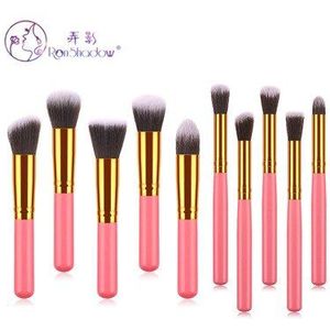 10Pc Synthetische Make-Up Borstel Set Cosmetics Foundation Mengen Blush Make-Up Tool Make Up Borstels Makeupfor Vrouwen Foundation Brush