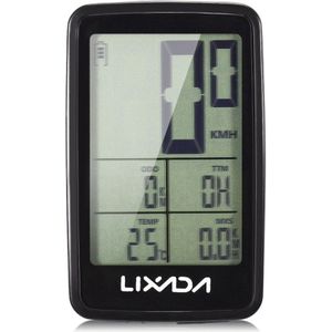 Lixada Draadloze Bike Cycling Computer Usb Oplaadbare Fiets Snelheidsmeter Kilometerteller Temperatuur Stopwatch Thermometer Accessoire