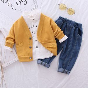 Saileroad 3 Stuk Jongen Boutique Outfit Sets Trui + Blouse + Broek Herfst Kind Trui Kleding Sets Voor casual Kids Kleding Suits