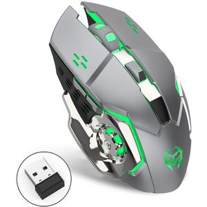 2.4Ghz Stille Gaming Muis 2400Dpi Oplaadbare 7 Kleur Backlight Muizen Draadloze Muis Usb Led Optische Muis Spel voor Pc