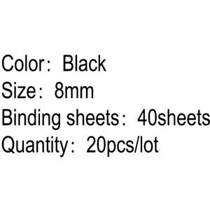 20 Stks/partij A4 Bestand Pvc Plastic Binder Schorten 21 Ringen 20-80 Vellen Losbladige Notebook Kam Binding machine Kantoor School Leveranties