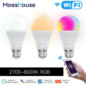 Wifi Smart Led Dimbare Lamp 10W, Rgb C + W, smart Leven Tuya App Afstandsbediening Werk Met Alexa Echo Google Home E27