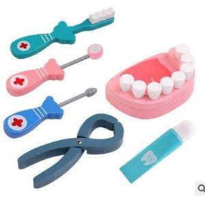 Kinderen Arts Speelgoed Set Verpleegkundigen Injectie Tool Houten Model Geneeskunde Doos Baby Speelhuis (Accessoires)