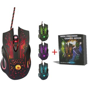 2 Modellen Professionele Kleurrijke Backlight 3200 Dpi Optische Gaming Muis Muizen Voor Pc Laptop Computer Gamer