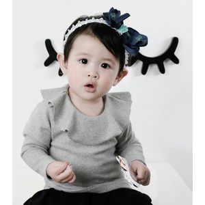 Kid Girls T-shirts Lotus Leaf Collar Pure Color Soft Cotton Tee Tops Toddler Kid Infant Sweet Joke Bottoming Shirt Baby Costums