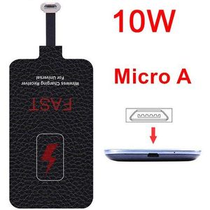 2000 Mah 10W Snelle Draadloze Oplader Ontvanger Type C 2a Opladen Pad Voor Iphone 7 6 6S Plus 5 Micro Huawei Xiaomi Quick Qi Lader