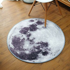 Lovrtravel Maan Ronde Tapijt Kinderkamer O Parlor Slaapkamer Computer Stoel Nachtkastje Stoel Matten Tapis Enfant Tapijt Grijs 100Cm 80Cm