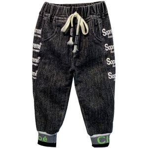 Kids Jongens Jeans 2 3 4 5 6 7 8 Jaar Jongens Broek Side Brief Bedrukt Katoen Stretch Denim joggers Broek Kinderkleding