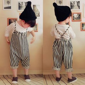 Peuter Baby Meisjes Gestreepte Overalls Spaghettibandjes Bib Broek Lange Speelpakjes Romper Jumpsuit 0-4T