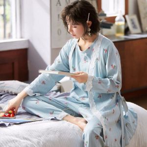 3 Stks/set Gedrukt Katoen Moederschap Verpleging Nachtkleding Borstvoeding Pyjama Voor Zwangere Vrouwen Zwangerschap Feeding Slaap Lounge Wear