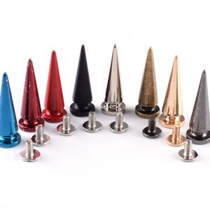 Bullet Punk Spikes --- Lederen Ambachten Schroef Punk Studs Bullet Cone Spike Stud Metalen Schroef Klinknagels Punk Stud Cone Klinknagels schroef Punk