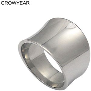 Trouwringen Mode-sieraden Rvs Blank Zilverachtige Brede Ring Voor Vrouwen Maat 8 6 10 7 9