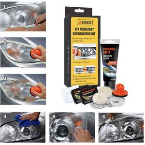 Auto Koplamp Restauratie Systeem Reparatie Kit Diy Koplamp Bleekmiddel Car Care Repair Kit Lamp Licht Schoon Polish Door Handmatige