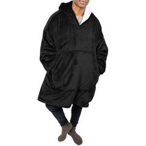 Oversized Hoodie Vrouwen Mannen Winter Fleece Deken Met Mouwen Sweatshirts Kerst Homewear Giant Hooded Tv Deken