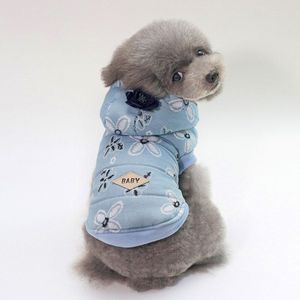 Herfst En Winter Stijl Hond Kleding Poedel Teddy Koude-Proof Hoodie Kat Kleding Warm Denim Jas Huisdier twee-Legged Kleding