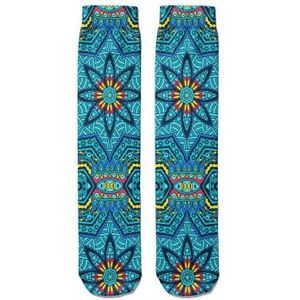 Creatieve Abstracte 3D Mandala Sokken Grappige Kawaii Vrouw Katoenen Sokken Unisex Cartoon Compressie Sokken Voor Socke