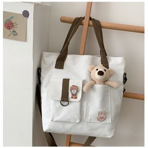Chongsukei Trendy Mode Wilde Messenger Bag Zomer Grote Capaciteit Dames Tas Student Schoudertas Canvas Tas