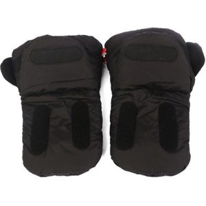 1 Paar Waterdichte Nylon Stof Handschoenen Winter Moeder Handschoenen Zwart Kinderwagen Super Warme Comfortabele Handig