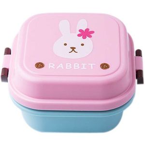 Kinderen Mini Leuke Cartoon Voedsel Opbergdoos School Draagbare Lunchbox Plastic Food Grade Student Keuken Set