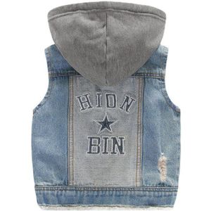 Baby boy Denim Vest Kinderen Vest baby Jeans bovenkleding Lente Herfst kind hooded Kleding Voor 0-3T kleding