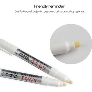 Droge Wissen Grote Volumn Zwarte Whiteboard Marker Set & Witte Vloeistof Krijt Voor Projectie Grayboard Alleen