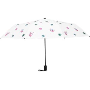 Kleine Verse Flamingo Paraplu Transparante Sakura Paraplu Cartoon Kat Paraplu Vogel Paraplu Lange Steel