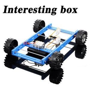 Model Speelgoed Auto Assembleren Diy Technologie Handgemaakte Riem Wiel Auto Puzzel Wetenschap En Onderwijs Auto