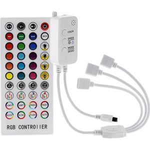 Rgb Led Controller DC12V Bluetooth Muziek Controller Met Timer Modus + 40 Sleutel Ir Afstandsbediening Voor 2835 5050 Rgb led Strip Licht