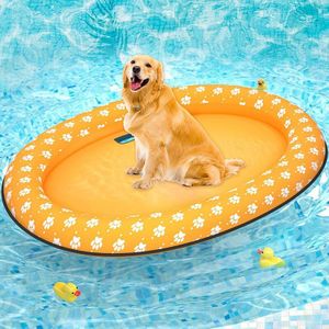 140X90 Cm Grote Blauwe Hond Zwembad Float Opblaasbare Hond Huisdier Zwembad Float Doggie Drijvende Vlot Zomer Hond Zwemmen zwembad Speelgoed Vlot