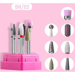 7 Stks/set Keramische Frees Voor Manicure Machine En Pedicure Boor Sharpene Voor Een Manicure Nail Accessoires Tool
