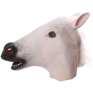 Halloween Masker Bal Cosplay Latex Paard Hoofd Masker Dier Hoofd Set Paard Masker Hond Paard Juni Paard Masker