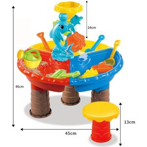 1Set Kinderen Strand Water Tafel Zand Spelen Speelgoed Set Baby Zandbak Baggeren Gereedschappen Strand Tafel Play Zandbak Voor Kinderen kids