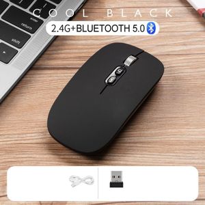 Slanke Dual Mode Bluetooth Draadloze Muis Bluetooth 5.0 &amp; 2.4G Draadloze Oplaadbare Draadloze Muis Met 3 Verstelbare Dpi