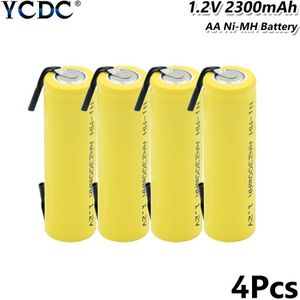 Ni-mh AA Batterij 1.2V 2300mAh Oplaadbare Batterijen Lithium Bateria Lassen Nikkel Vel batterijen Voor Speelgoed Zaklamp